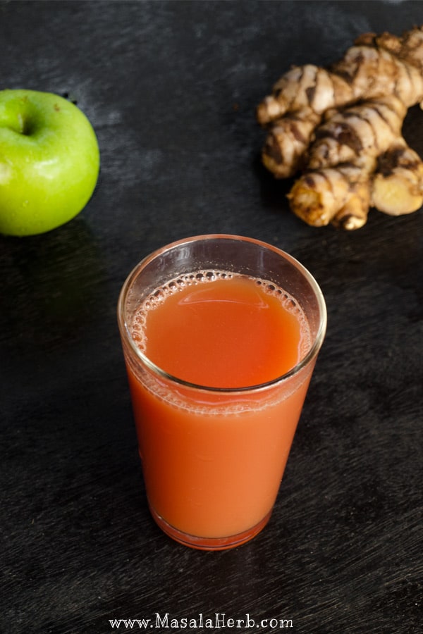 Carrot Apple Ginger Juice | Masala Herb