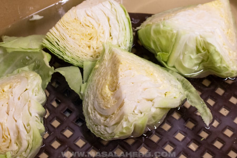 rinse cabbage