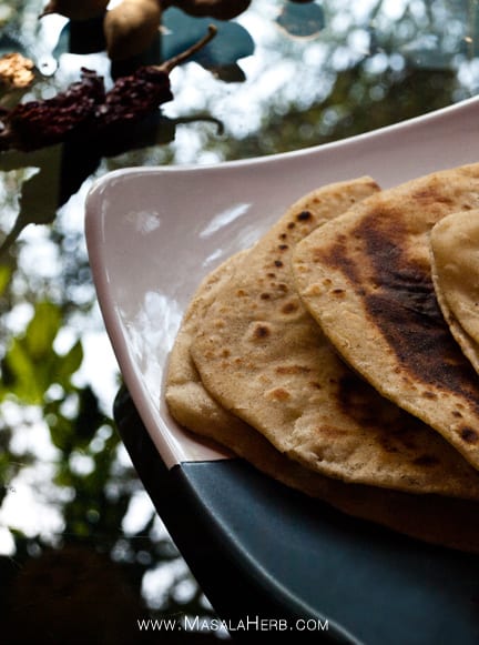 Goan chapati in a plate