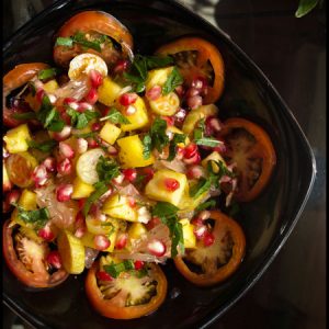 Ivy Gourd Salad with Coconut Vinegar Dressing - Tindora, Tendli gourd #vegetarian #exoticfruits #salad #summer #ivygourd #masalaherb www.MasalaHerb.com