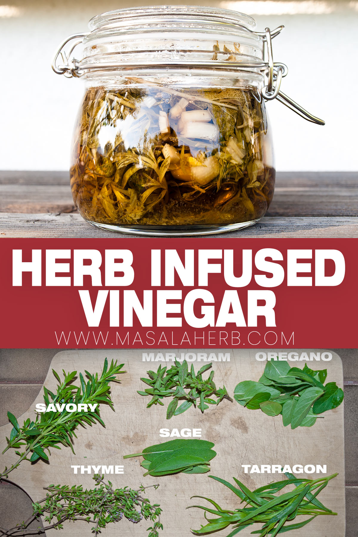 Herb Infused Vinegar pin image
