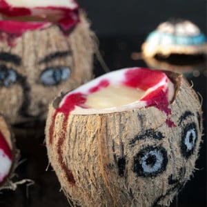 Fruity Coconut Head Juice - #Halloween Special #stepbystep #recipe masalaherb.com