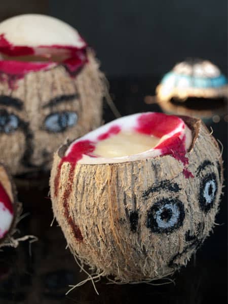 Fruity Coconut Head Juice - #Halloween Special #stepbystep #recipe masalaherb.com