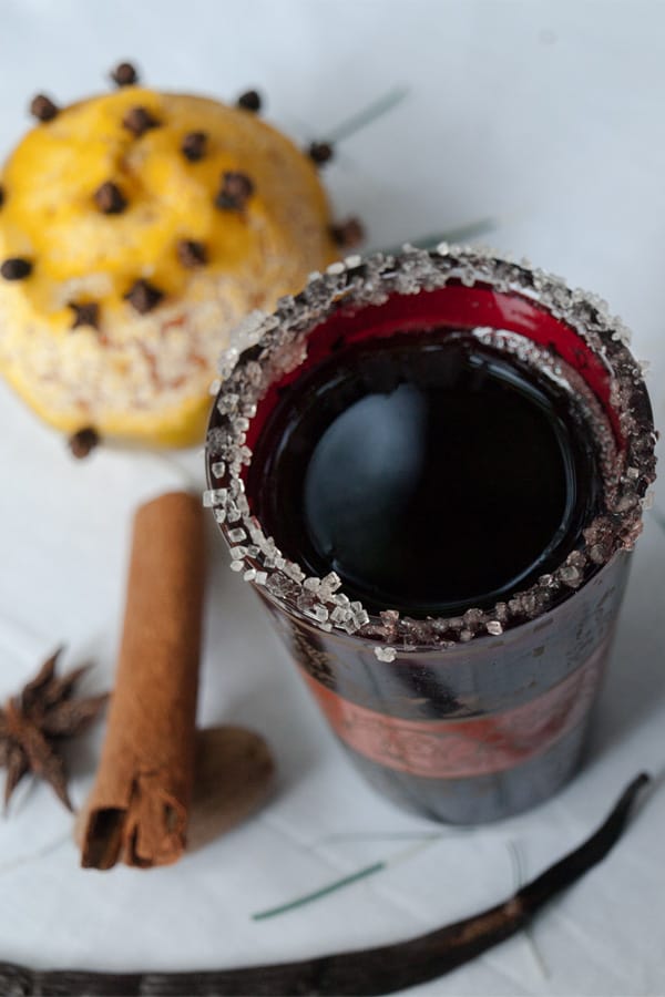 Glรยผhwein Recipe - How to make Spiced Austrian & German Mulled Wine easily at home with a few spices. Please read the post to make a tasty mulled Glรยผhwein from scratch (tips on reheating it too!) #alcoholic #beverage #winter www.Masalaherb.com