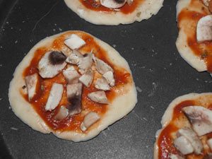 Mini Pizza Recipe with Mushrooms #stepbystep masalaherb.com