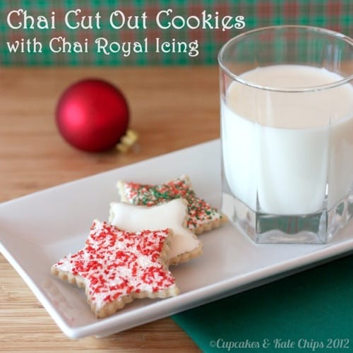 Chai Tea Cut Out Cookies with Chai Royal Icing