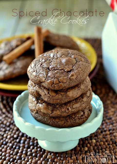 Spiced Chocolate Crackle Cookies
