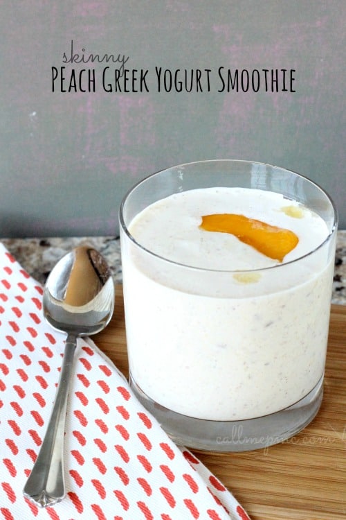 Skinny Peach Greek Yogurt Smoothie
