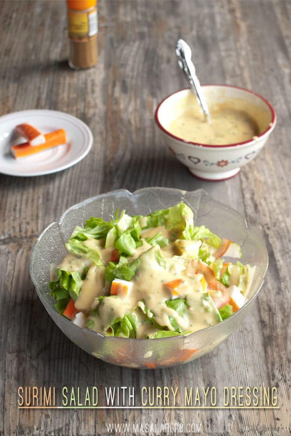 Surimi Salad with Curry Mayo Dressing