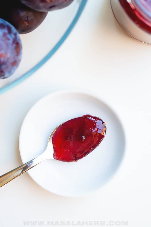 ruby red plum jam