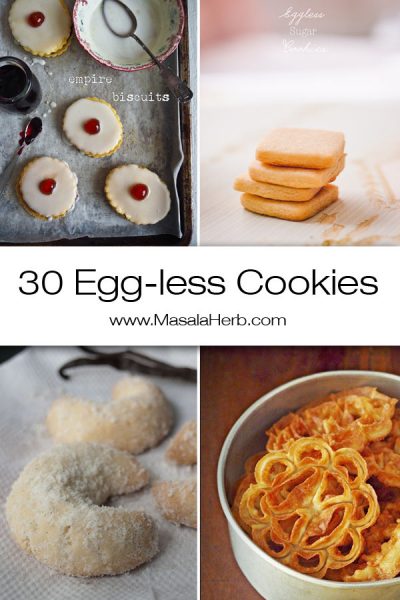 Eggless Cookies - 30 tempting Recipes! www.masalaherb.com