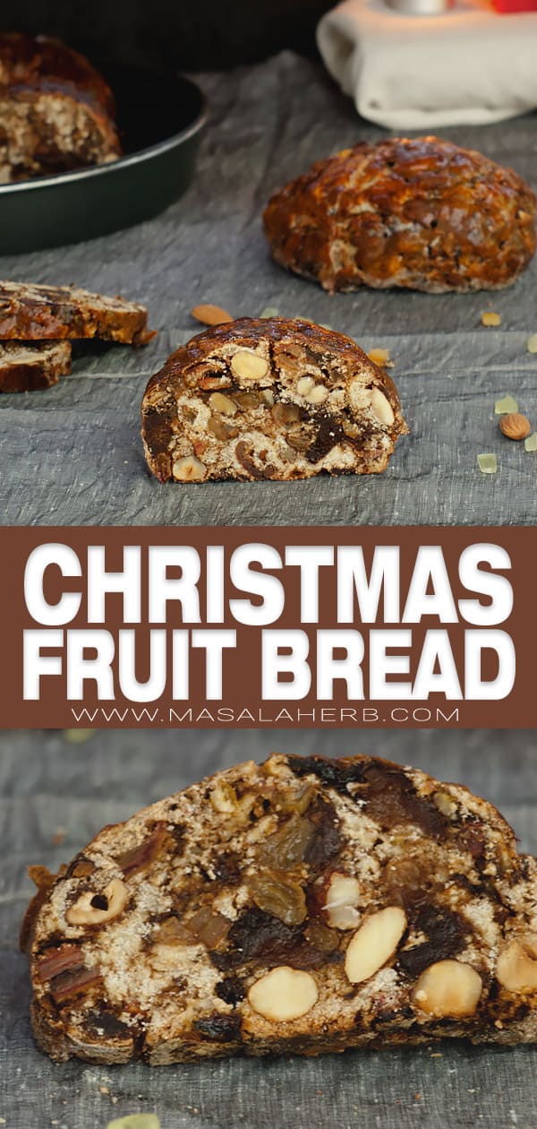 Kletzenbrot Recipe - Christmas Fruit Bread pin image