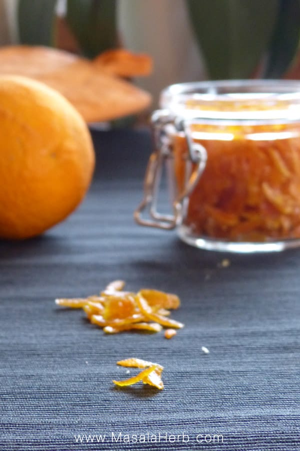 candied orange peel and it's uses