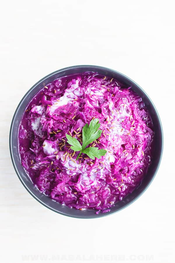 German Red Cabbage Recipe [Rotkohl] | MasalaHerb.com