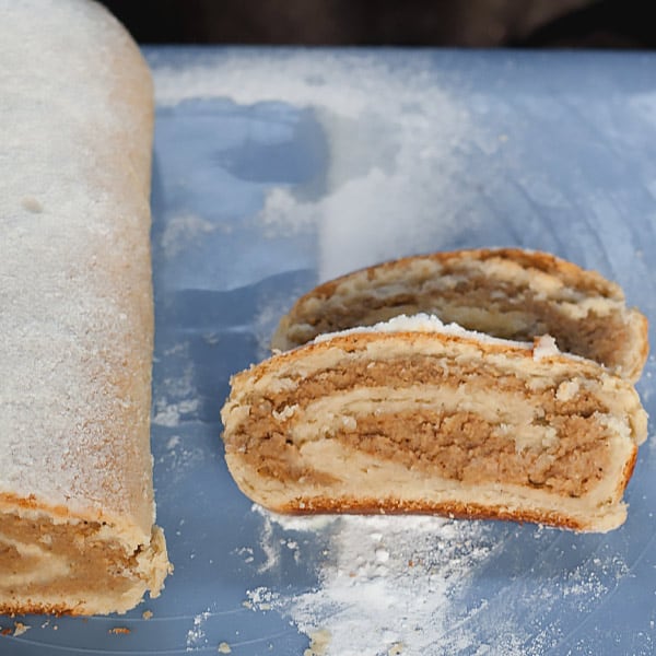 Poppy Seed Stollen {Eggless} - Christstollen Cake Recipe www.masalaherb.com