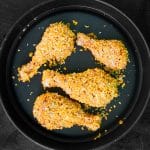 Golden Baked Chicken Drumsticks with Corn Flakes Coconut and Chili Flakes