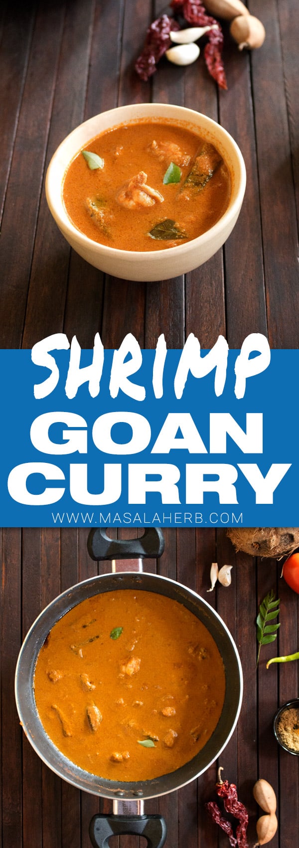 Goan Shrimp Curry - How to make goan shrimp/prawn curry recipe  with video www.MasalaHerb.com #indianfood