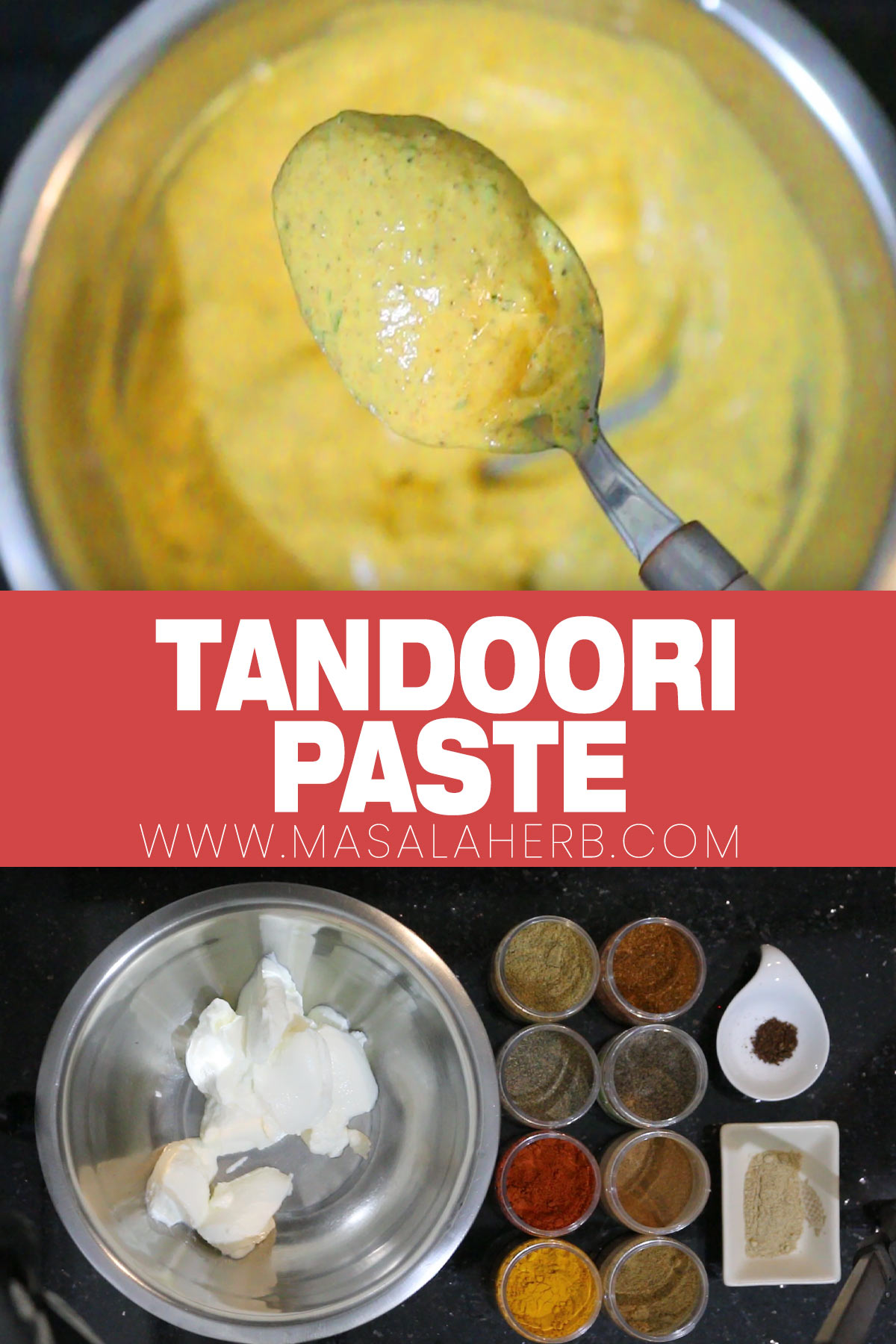 3 min Tandoori Paste Recipe Sauce to Marinate pin image