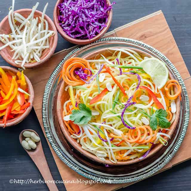 10+ Papaya Recipes that will make you want to have more! - Thai Papaya Salad- Roundup Collection at www.MasalaHerb.com