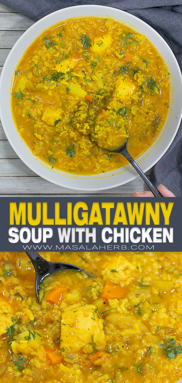 Chicken Mulligatawny Soup Recipe pin picture