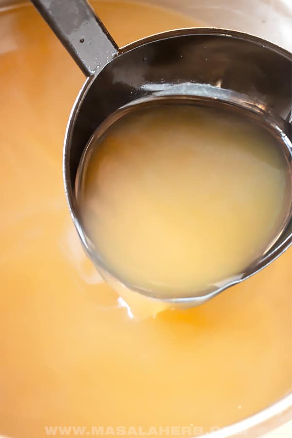 homemade vegetable clear soup