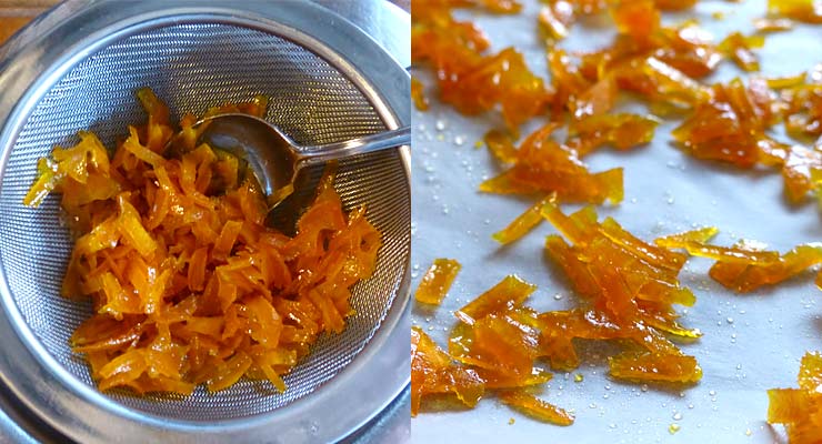 strain and dry orange peel