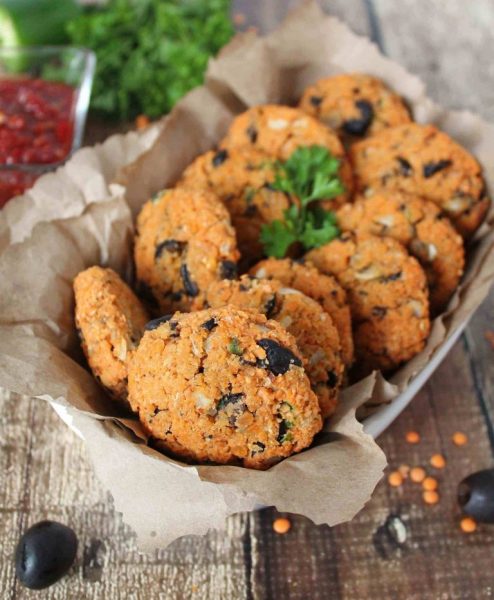 +17 Indian Lentil Recipes - Collection of Easy Dal Dishes [Healthy] Baked Olive Lentil Fritters aka “Dal Vada”