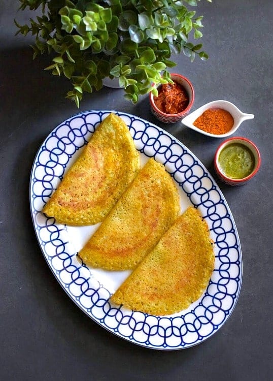 +17 Indian Lentil Recipes - Collection of Easy Dal Dishes [Healthy] Instant Multigrain Pesto Dosa (Savory Indian Crepes)