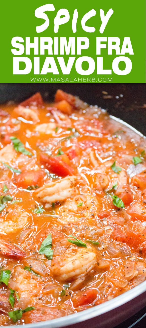 One Pot Shrimp Fra Diavolo Recipe Easy & Quick - Spicy Shrimp Diablo Sauce for pasta, rice or polenta/grits