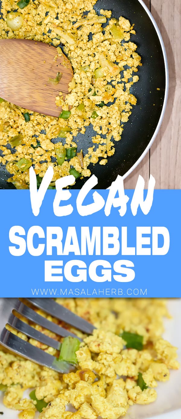 Vegan Scrambled Eggs Recipe - Quick Tofu Scramble [+Video]