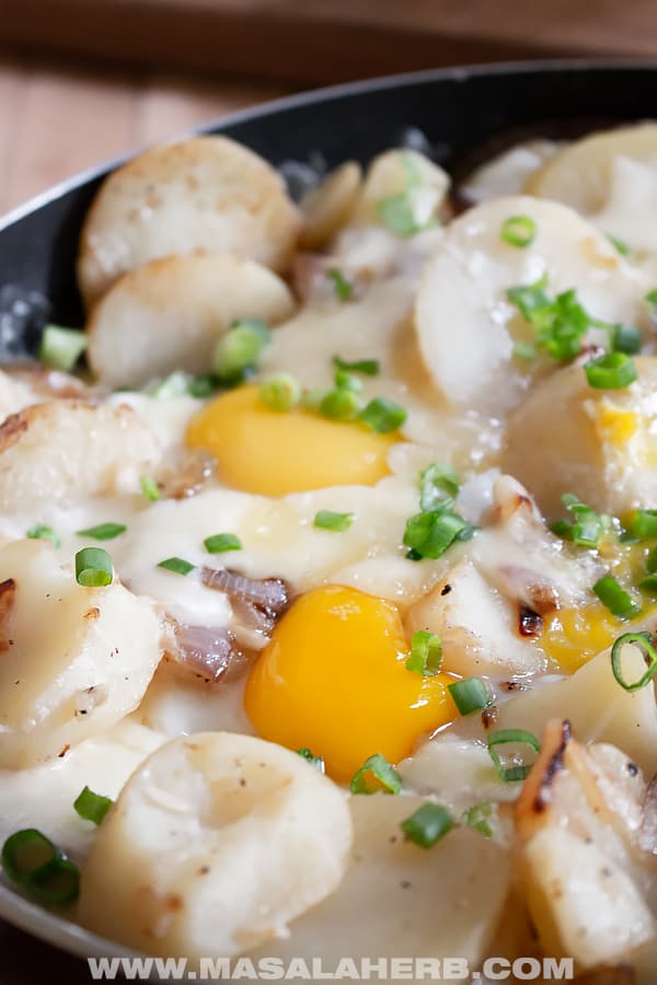 Cheese Eggs and Potatoes Skillet Recipe