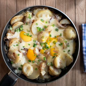 Cheese Eggs and Potatoes Skillet Recipe