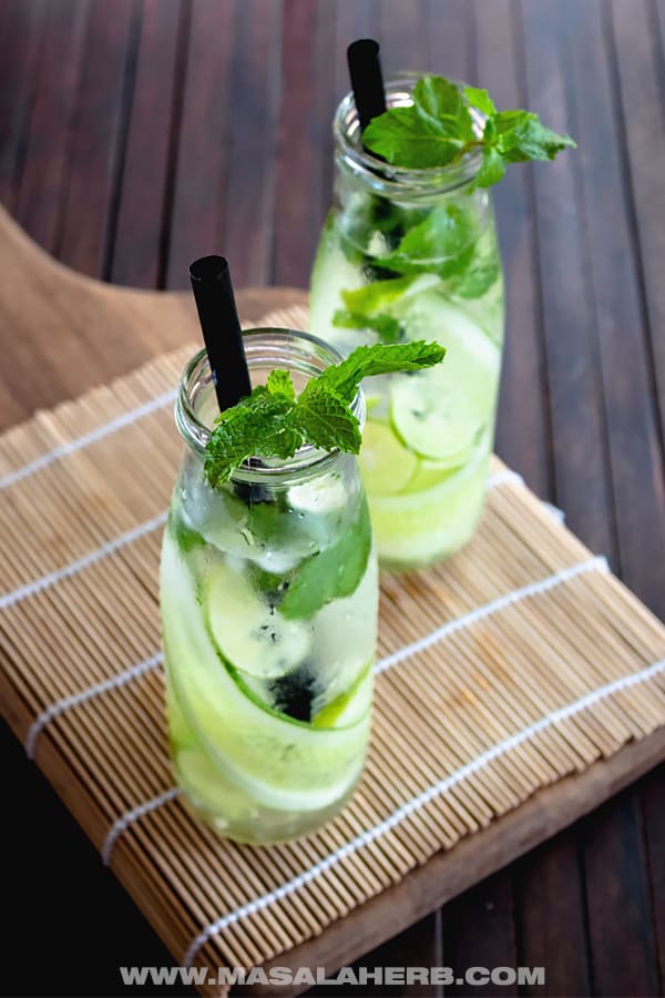 Lemon Cucumber Mint Water