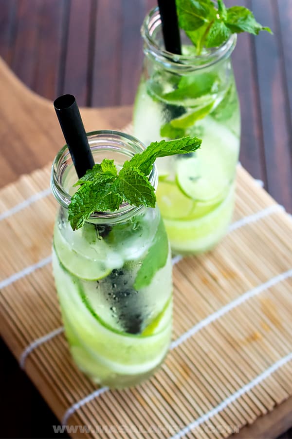 Lemon Cucumber Mint Water