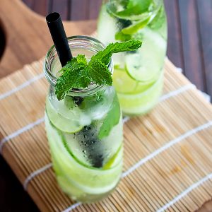 Lemon Cucumber Mint Water