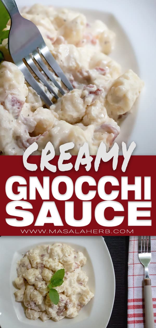 Cheesy Gnocchi Cream Sauce with Bacon Recipe