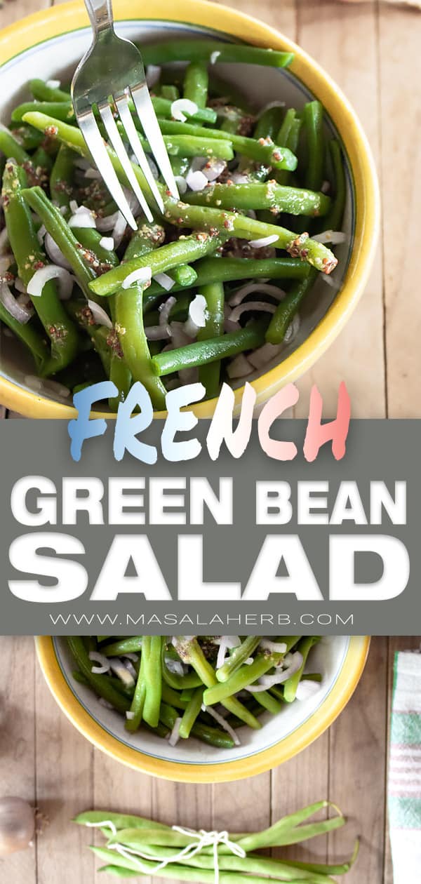 Cold Green Bean Salad with French Mustard Vinaigrette Dressing