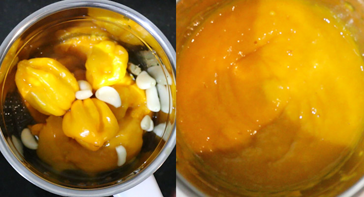 blend mango habanero peppers garlic and ginger