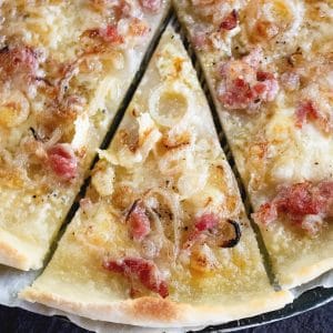 Flammkuchen Recipe - Alsatian Tarte Flambée Pizza [+Video]