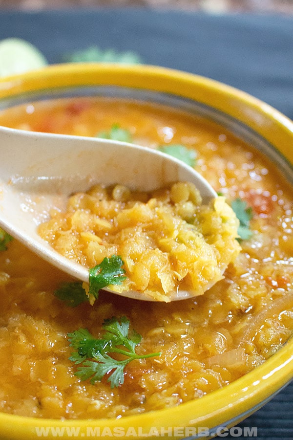 Easy Indian Lentil Soup Recipe [Vegan] - Masala Herb