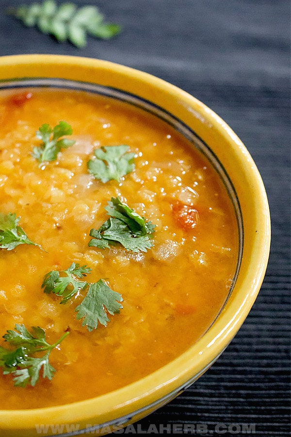 Easy Indian Lentil Soup Recipe [Vegan] - Masala Herb