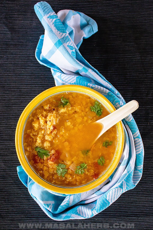 Easy Indian Lentil Soup Recipe [Vegan]