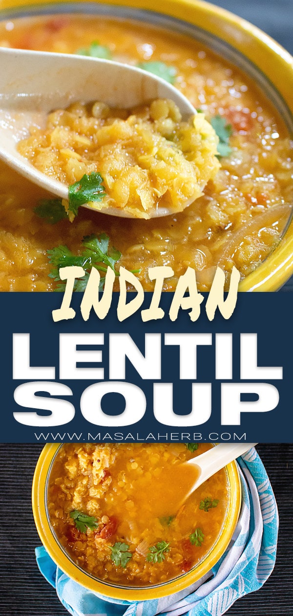 Easy Indian Lentil Soup Recipe [Vegan]
