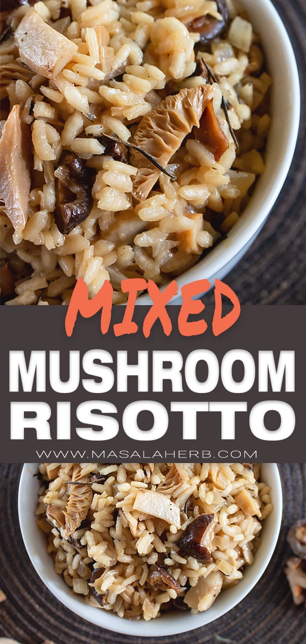 Easy Mushroom Risotto Recipe with Mixed Mushrooms