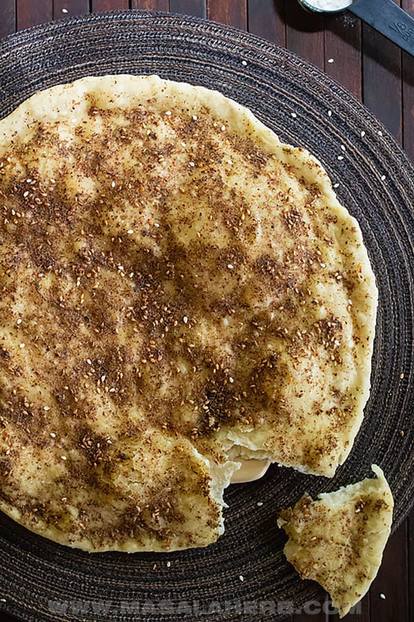 Lebanese Zaatar Bread - Manakish, Manoushe Flatbread Recipe