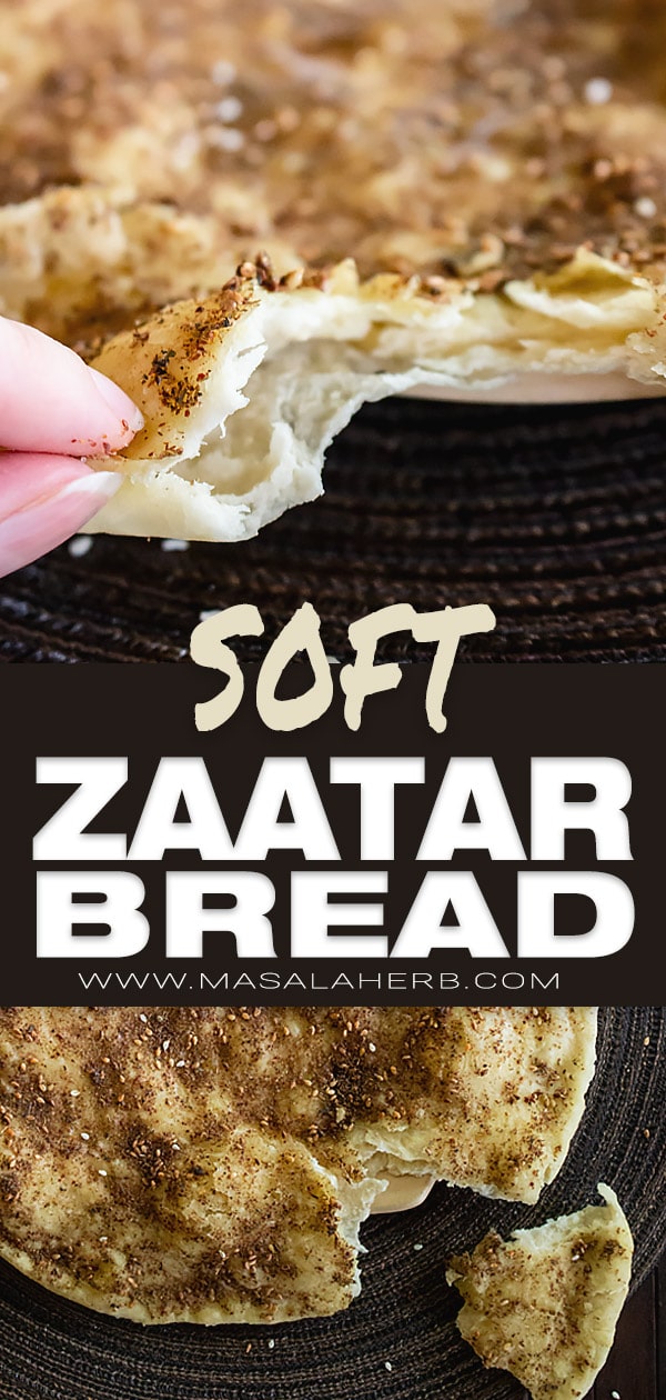 Lebanese Zaatar Bread - Manakish, Manoushe Flatbread Recipe