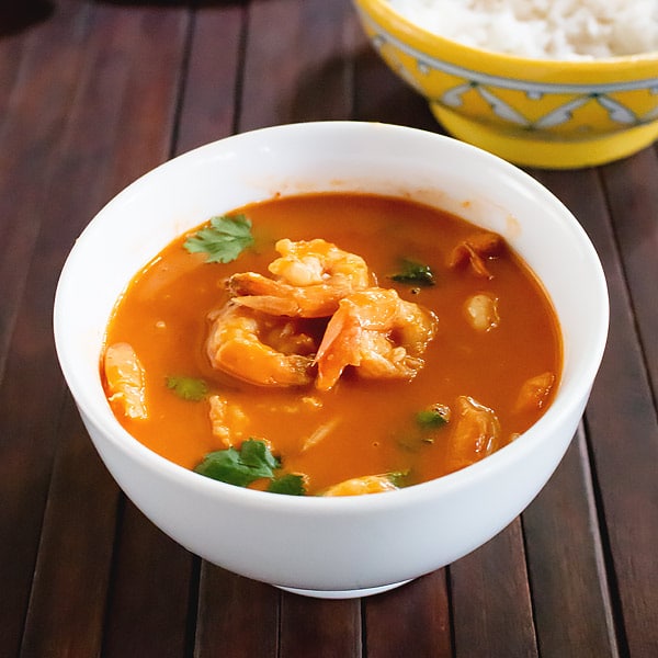 Thai Red Curry Shrimp Recipe with Coconut Milk