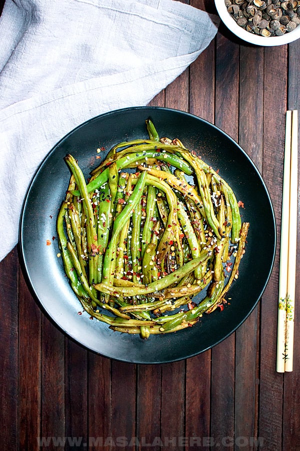 Chinese Szechuan Dry Fried Green Beans Recipe