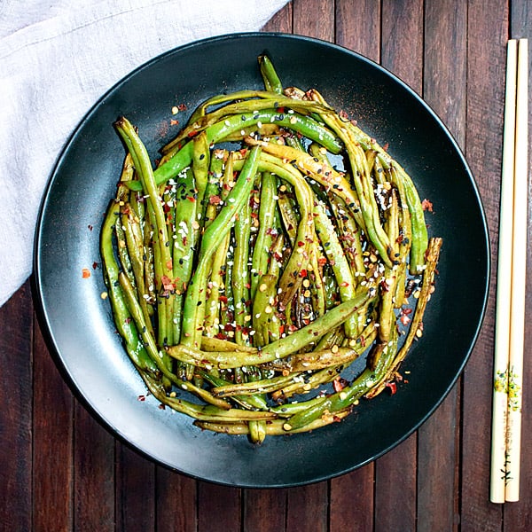 Chinese Szechuan Dry Fried Green Beans Recipe