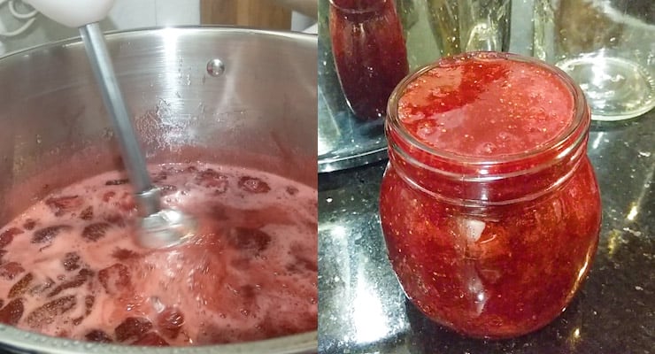 blend jam and fill into jars